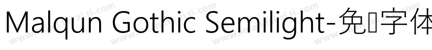Malqun Gothic Semilight字体转换